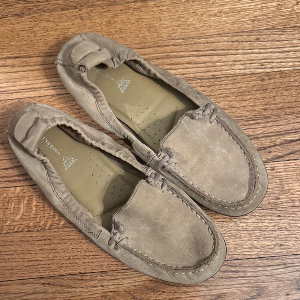Women’s Hush Puppies Tan Suede Loafers